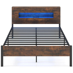 Pat Costway HU11099DE-D LED/USB 140x200 (Rustic Brown/Black) Thumb