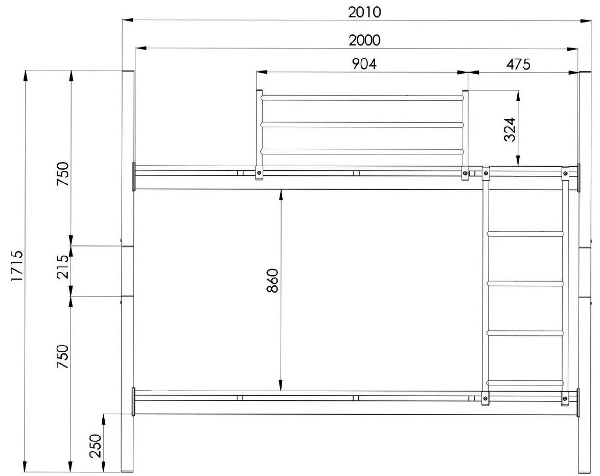 Pat suprapus Dedeman Damla 2C 90x200 (Gray)