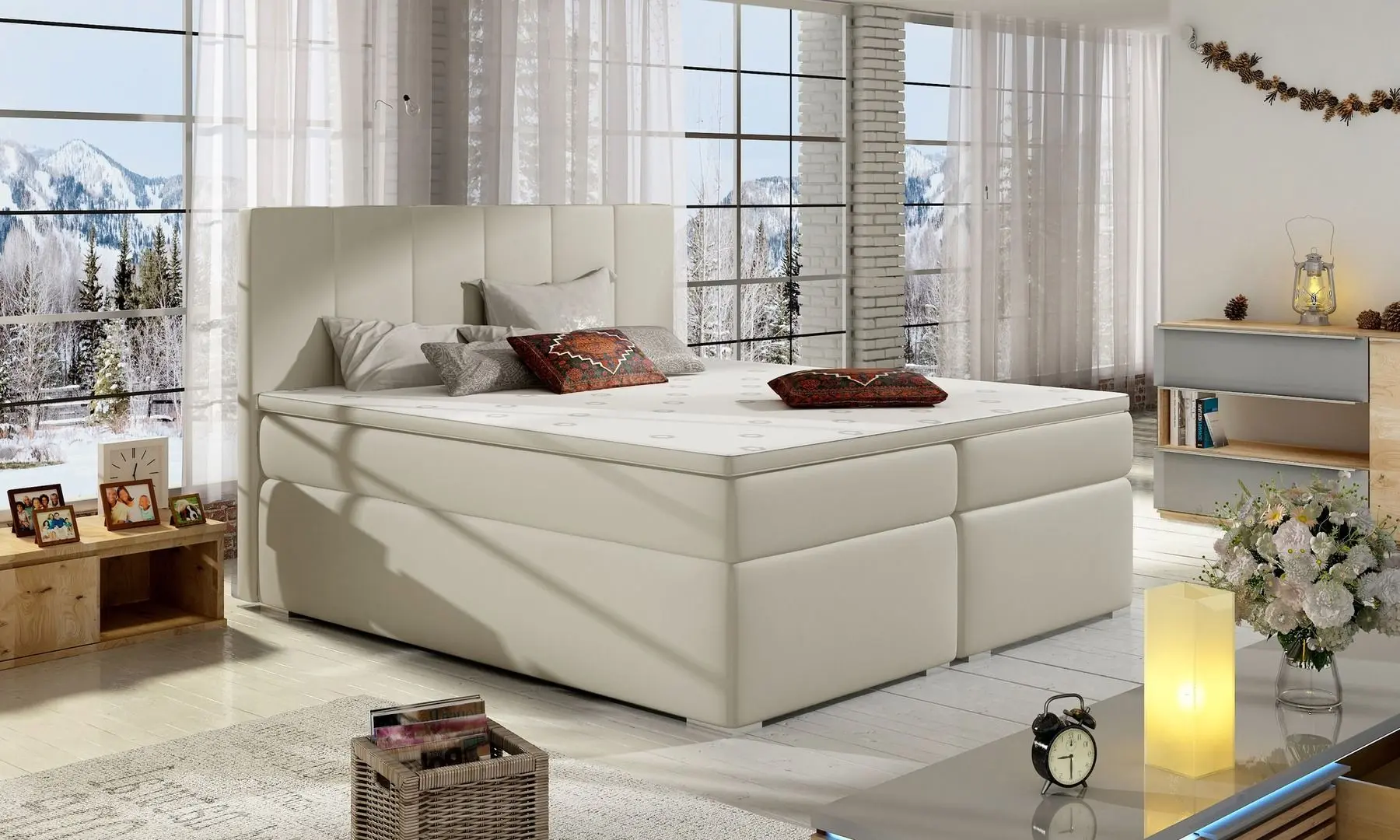 Pat Eltap Bolero Soft 33 cu mecanism de ridicare 140x200 (Cream)