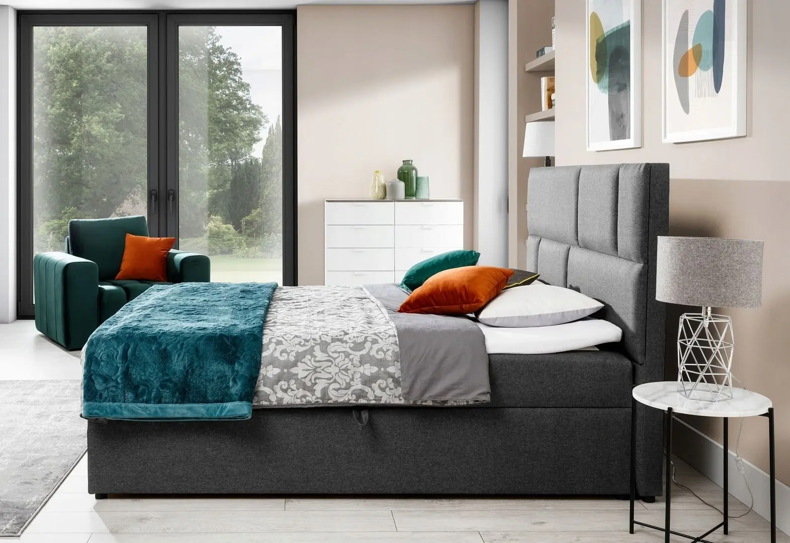 Pat Eltap Florence Soft 11 cu mecanism de ridicare 180x200 (Black)