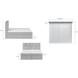 Pat Eltap Meron Paros 02 cu mecanism de ridicare 140x200 (Beige) Thumb