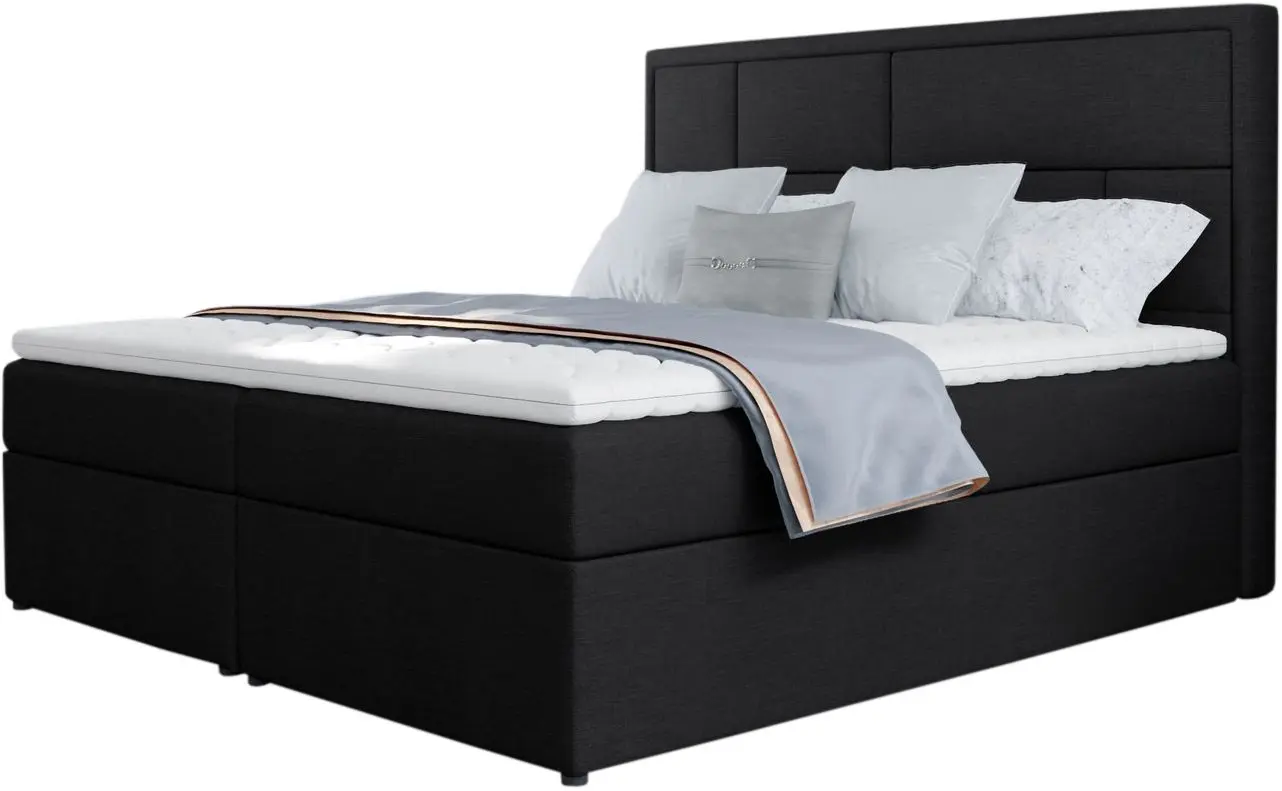 Pat Eltap Meron Sawana 14 cu mecanism de ridicare 180x200 (Black)