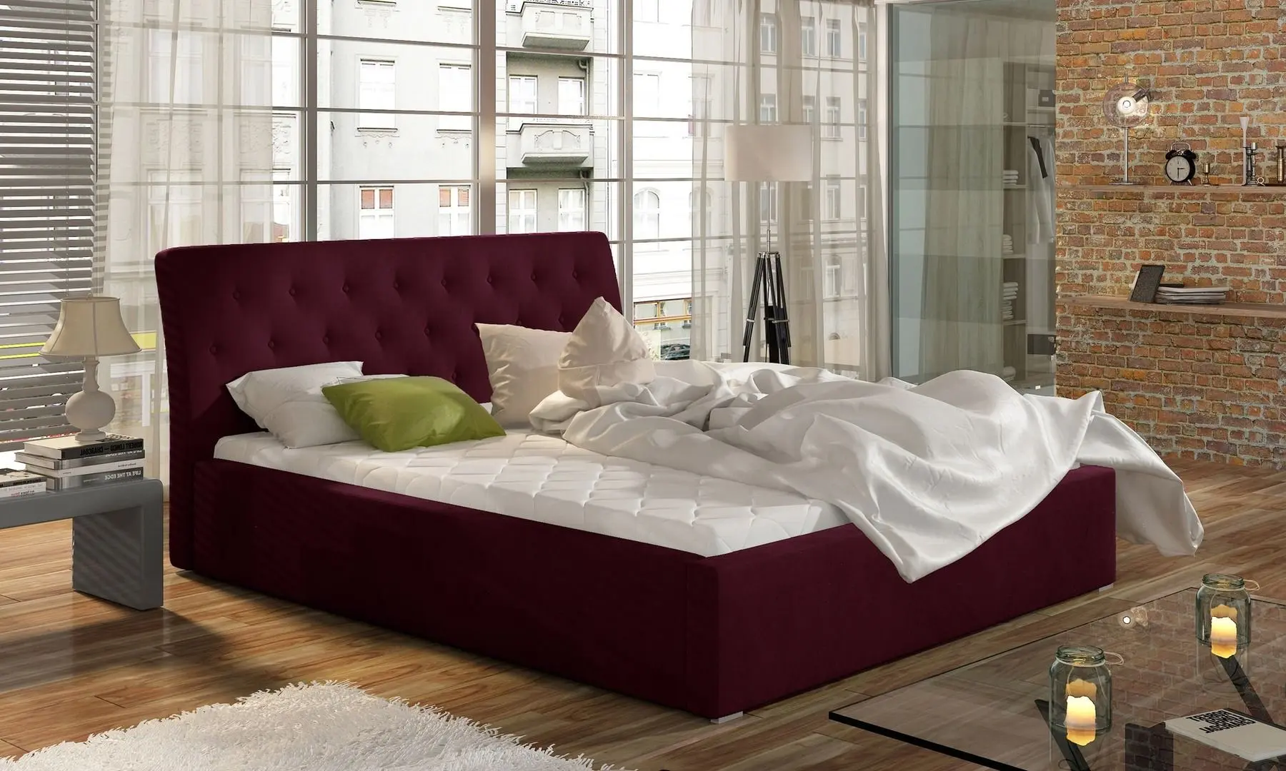 Pat Eltap Milano Matt Velvet 68 160x200 (Burgundy)