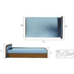 Pat Eltap Parys 80x190 Alova 29 Left (Brown/Blue) Thumb