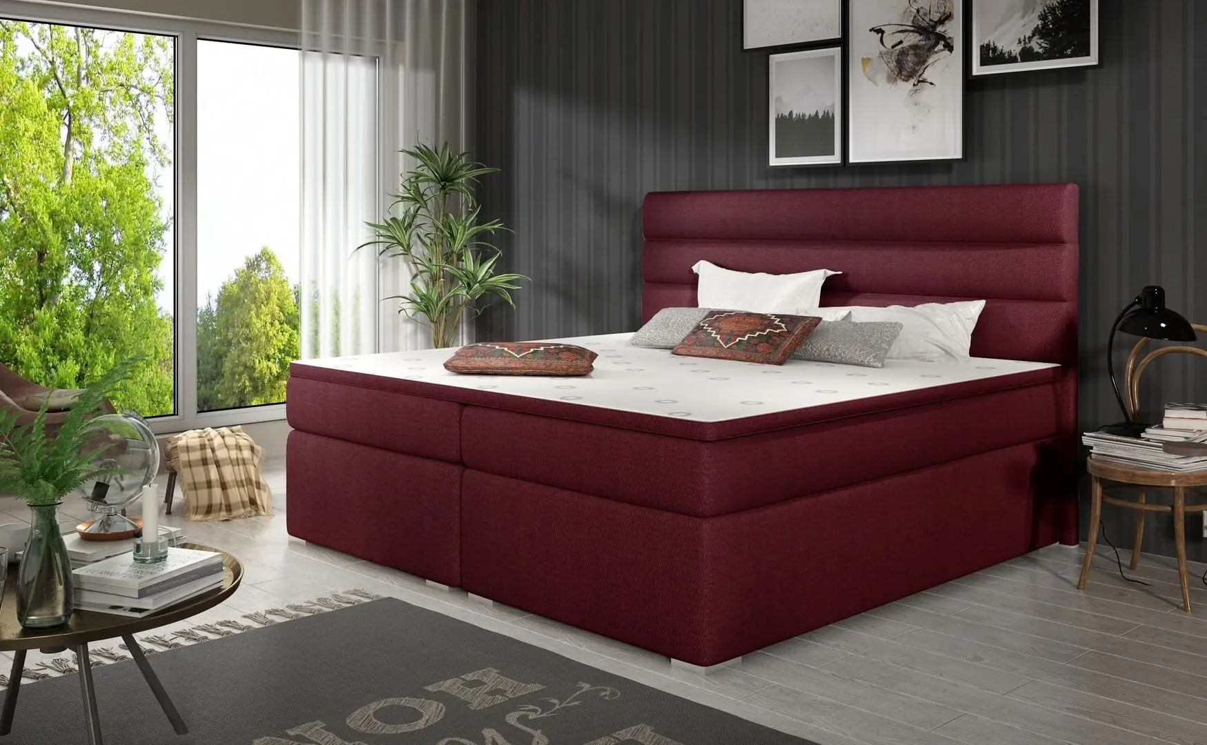Кровать Eltap Softy Malmo 63 с подъемным механизмом 140x200 (Burgundy)