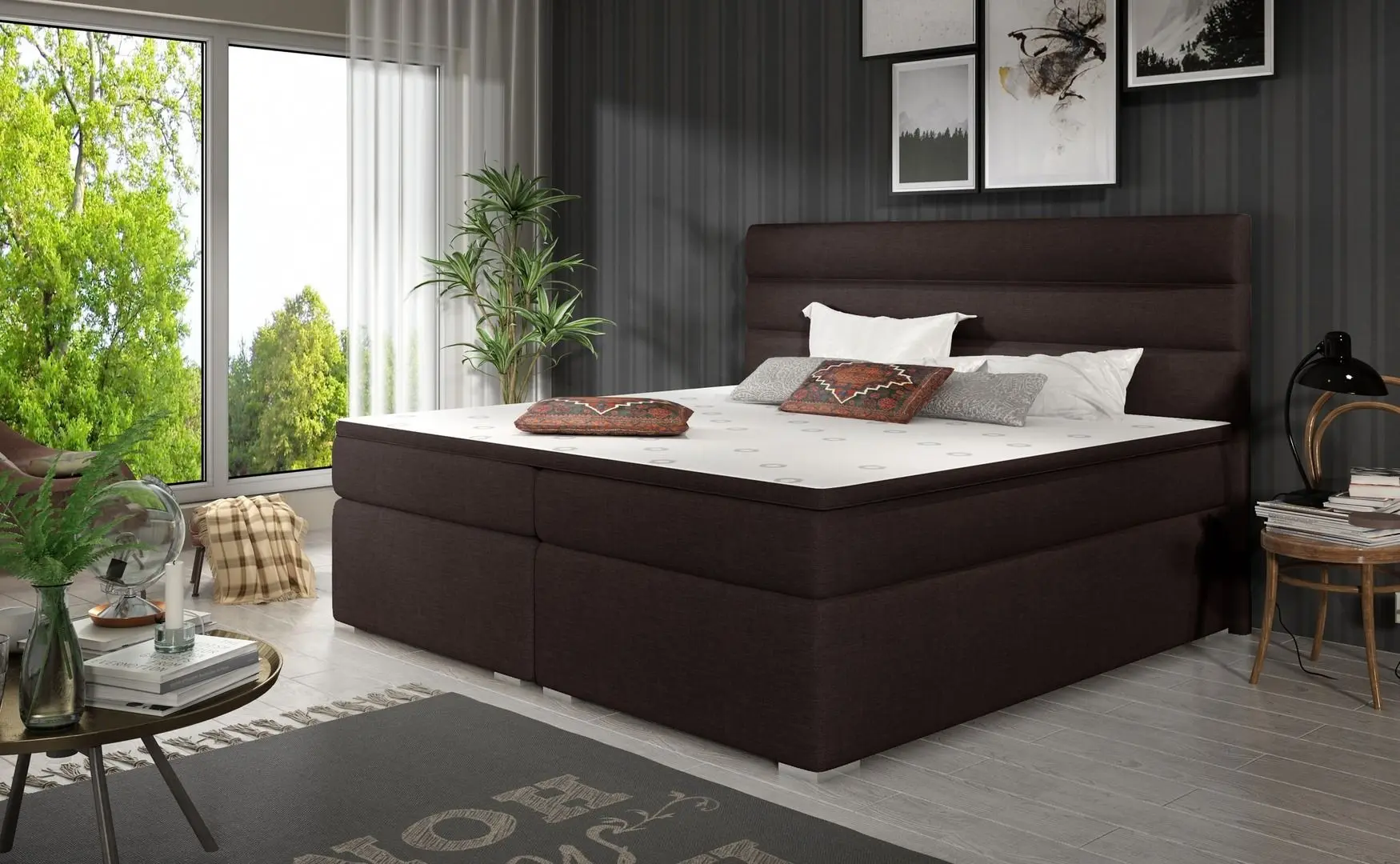 Pat Eltap Softy Sawana 26 cu mecanism de ridicare 160x200 (Brown)