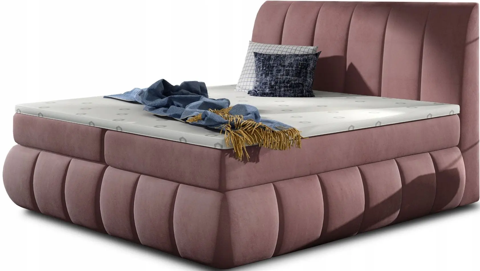 Pat Eltap Vincenzo Matt Velvet 63 cu mecanism de ridicare 180x200 (Mountbatten Pink)