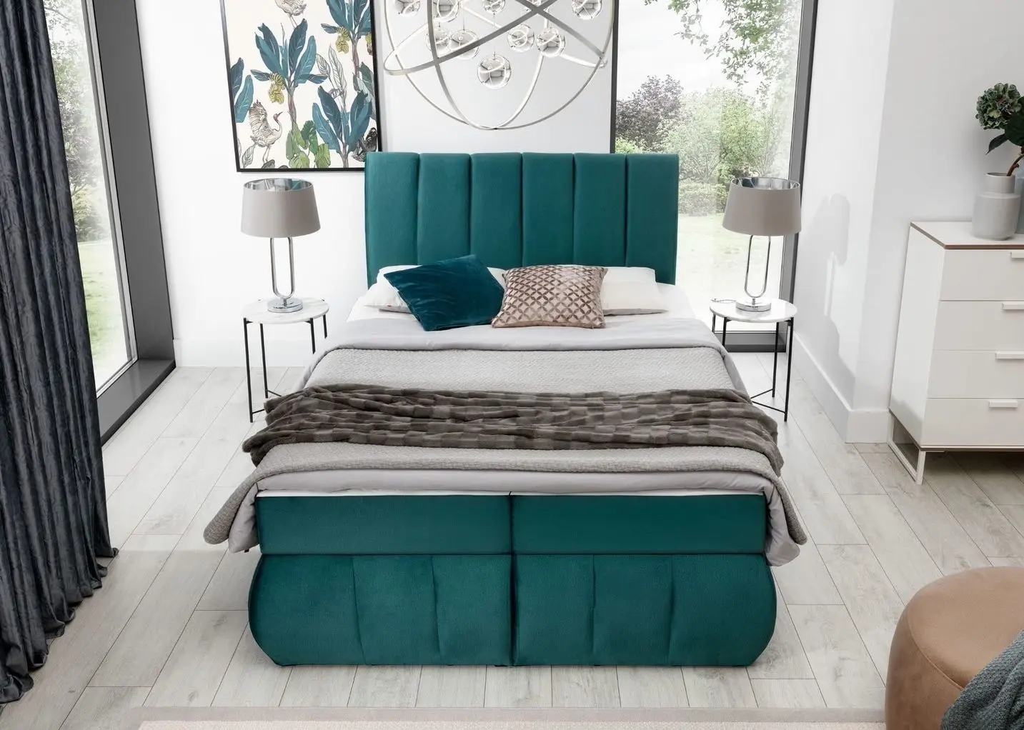 Pat Eltap Vincenzo Monolith 77 cu mecanism de ridicare 160x200 (Blue)