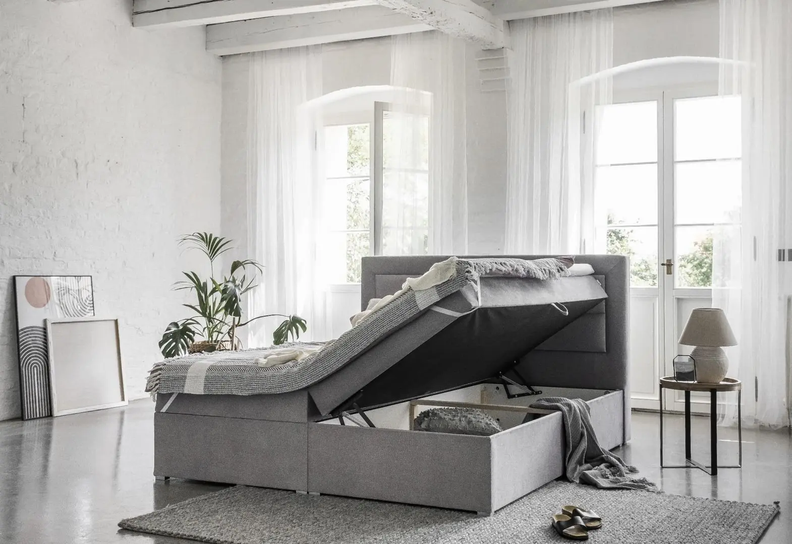 Pat Eltap Vivre Dora 21 cu mecanism de ridicare 140x200 (Beige)