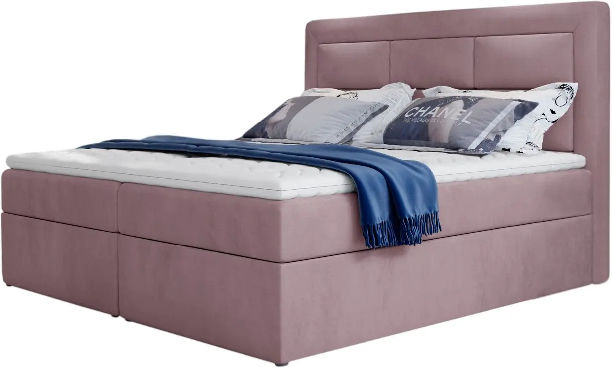 Pat Eltap Vivre Matt Velvet 63 cu mecanism de ridicare 140x200 (Mountbatten Pink)