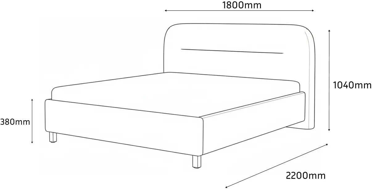 Кровать Fabrik Home Lush 160x200 (Тёмно-серый)