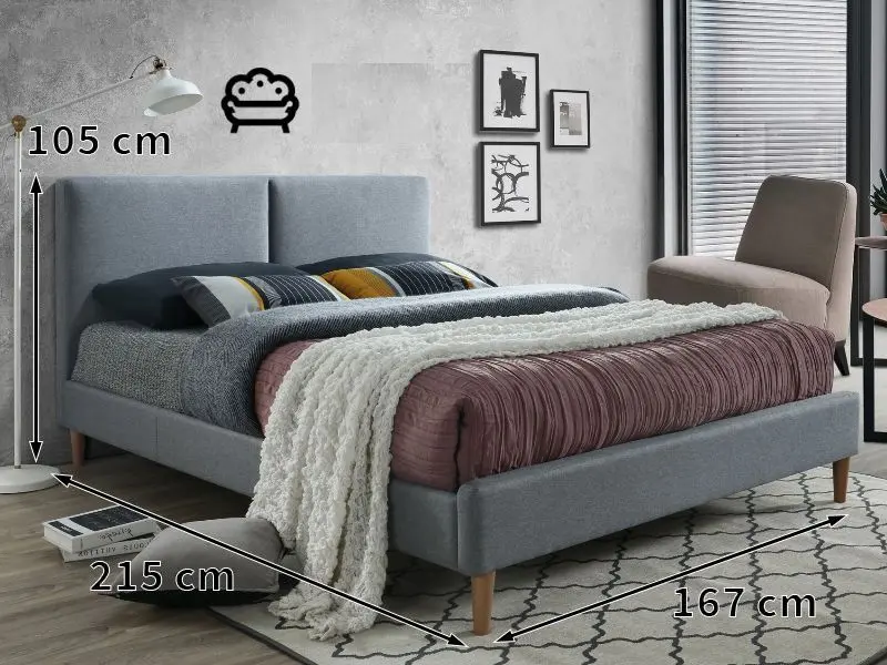 Кровать Signal Acoma 160x200 (Gray/Oak) - 3