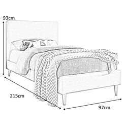 Кровать Signal Acoma 90x200 (Gray/Oak) Thumb