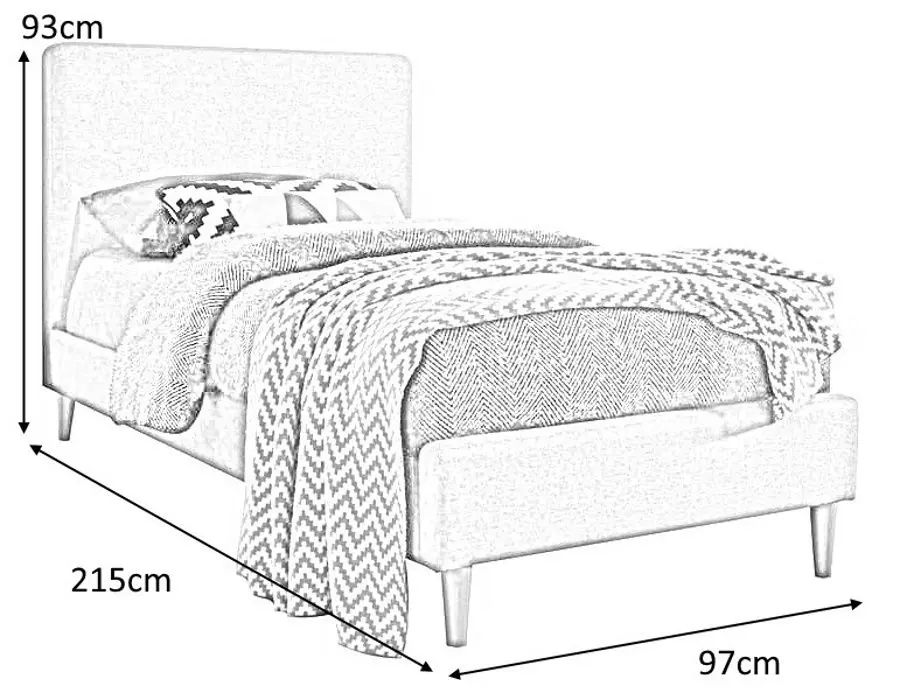 Кровать Signal Acoma 90x200 (Gray/Oak) - 4