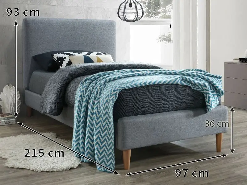 Кровать Signal Acoma 90x200 (Gray/Oak) - 3