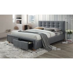 Кровать Signal Ascot 160x200 (Gray/Oak) Thumb