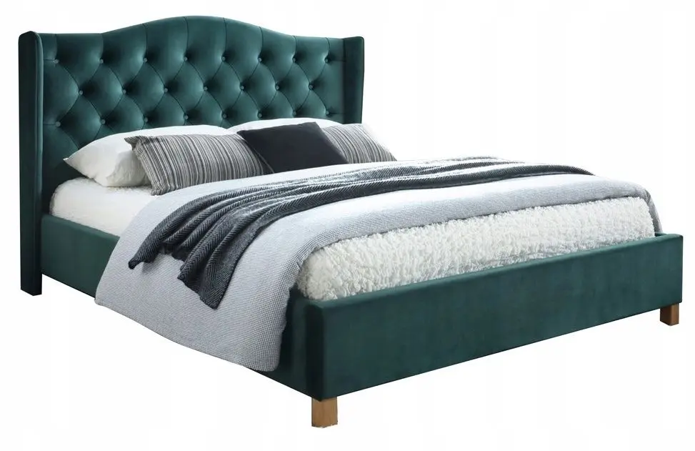 Кровать Signal Aspen Velvet 140x200 (Green/Oak)