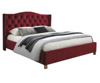 Pat Signal Aspen Velvet 160x200 (Burgundy/Oak)