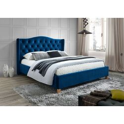 Pat Signal Aspen Velvet 160x200 (Navy Blue/Oak) Thumb