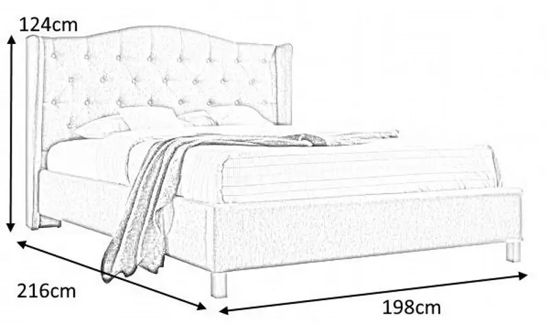 Кровать Signal Aspen Velvet 180x200 (Green/Oak) - 3