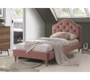 Кровать Signal Chloe Velvet 90x200 (Antique Rose/Oak)