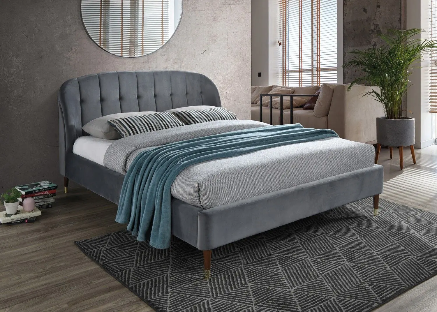 Pat Signal Liguria Velvet 160x200 (Gray)
