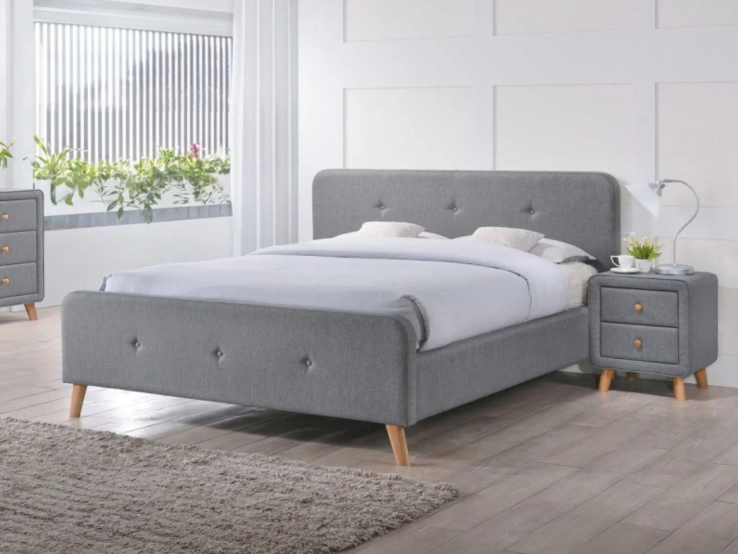 Pat Signal Malmo 180x200 (Gray/Oak)