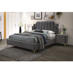Кровать Signal Monako Velvet 160x200 (Gray/Gold) Thumb