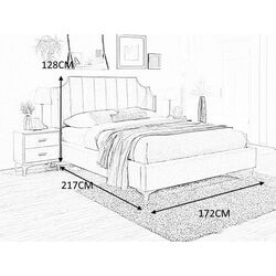 Кровать Signal Monako Velvet 160x200 (Gray/Gold) Thumb