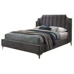 Кровать Signal Monako Velvet 160x200 (Gray/Gold)