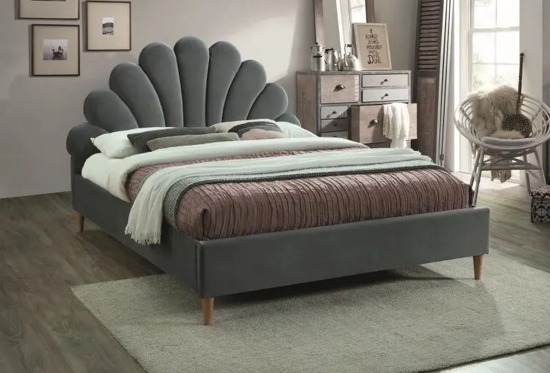 Pat Signal Santana Velvet 160x200 (Gray/Oak) - 2