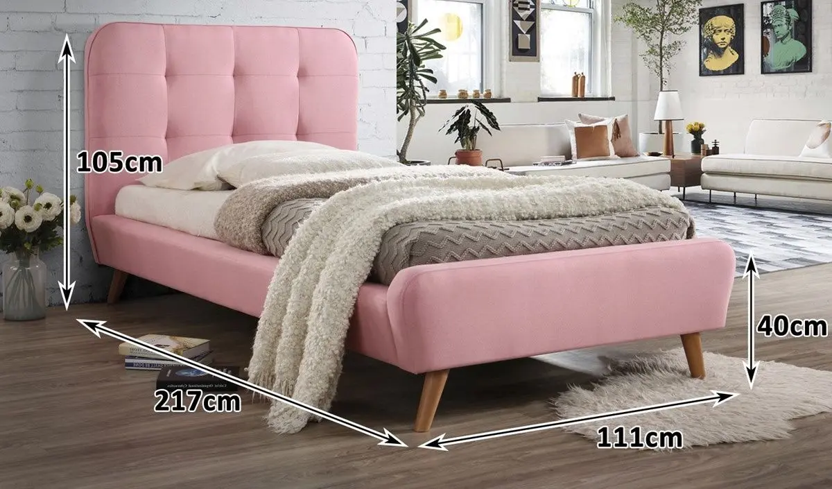 Pat Signal Tiffany 90x200 (Pink/Oak) - 3