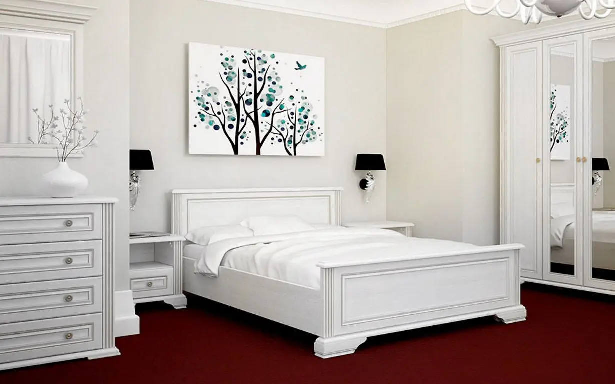 Pat Gerbor White 160x200 (Snow Ash/Silver Pine)