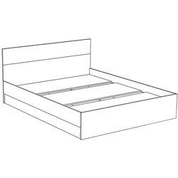 Кровать Горизонт Юнона 160x200 (Дуб Венге/Дуб Белфорт) Thumb