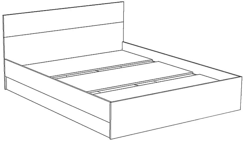 Кровать Горизонт Юнона 160x200 (Дуб Венге/Дуб Белфорт) - 2