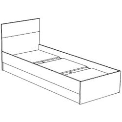 Pat Горизонт Yunona 80x200 (Wenge Oak/Belfort Oak) Thumb