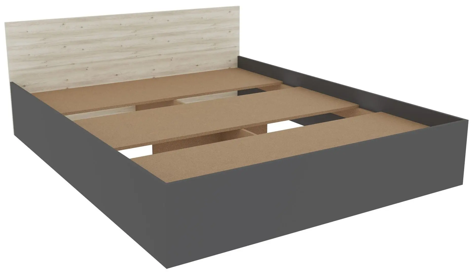 Кровать Haaus Malmo 160x200 (Anthracite/White Oak)