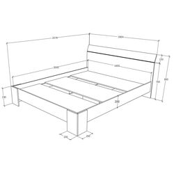 Pat Haaus Pedro 160x200 (Wotan Oak/Anthracite) Thumb