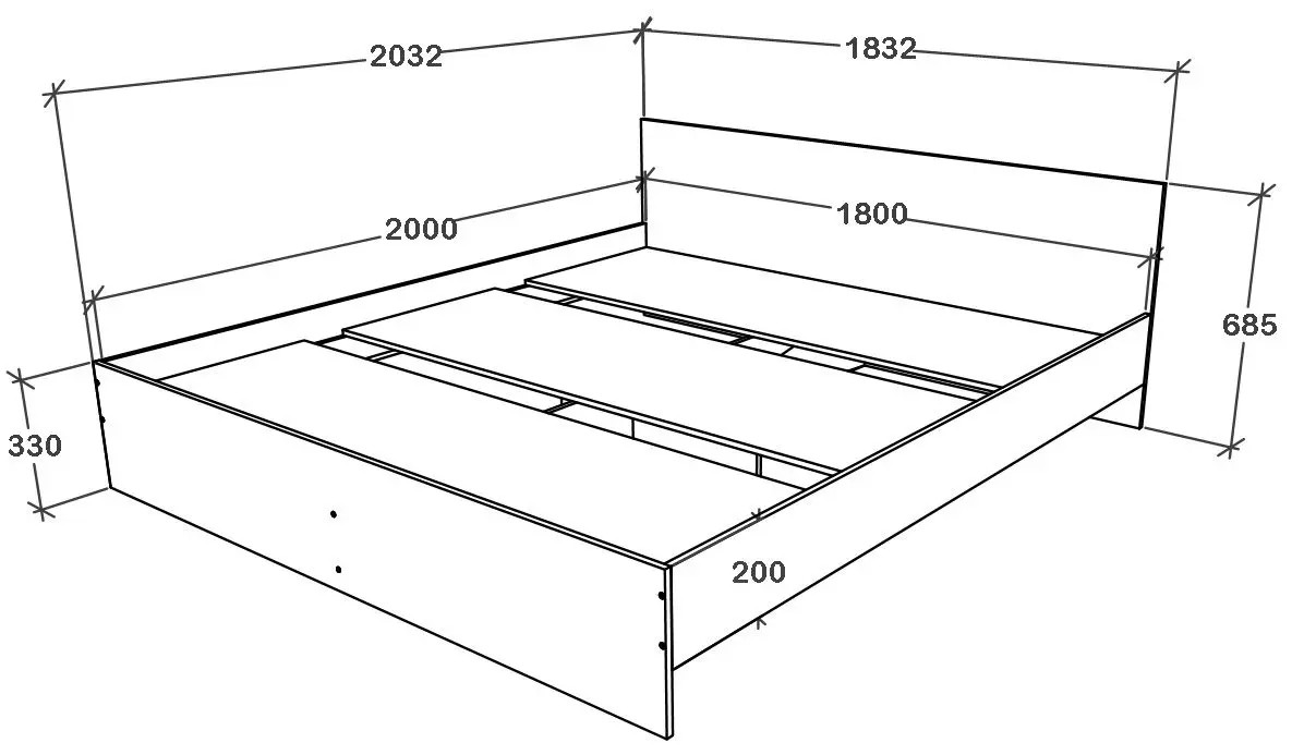 Pat Haaus Remi 180x200 cm (Light Elm)