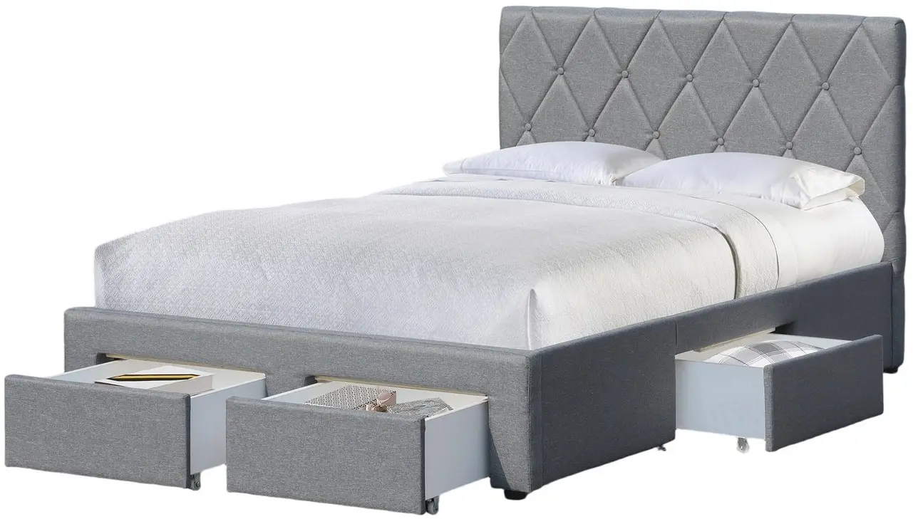 Pat Halmar Betina cu sertare 120x200 (Gray) - 4