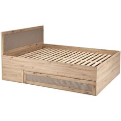 Кровать Halmar Borneo Loz 160x200 (Artisan Oak/Black) Thumb