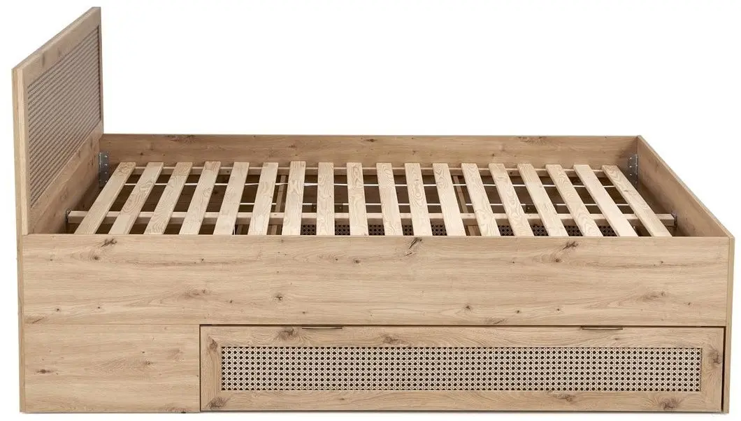 Кровать Halmar Borneo Loz 160x200 (Artisan Oak/Black)