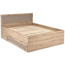 Кровать Halmar Borneo Loz 160x200 (Artisan Oak/Black) Thumb