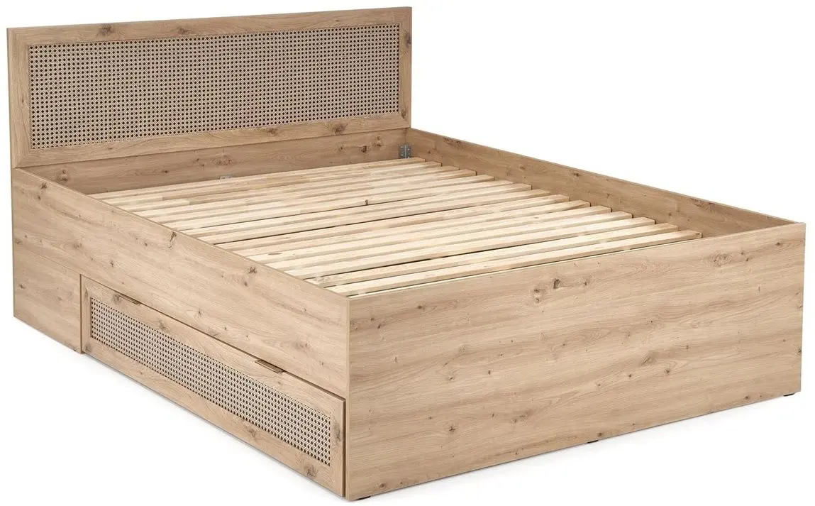 Кровать Halmar Borneo Loz 160x200 (Artisan Oak/Black)