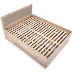 Кровать Halmar Borneo Loz 160x200 (Artisan Oak/Black) Thumb