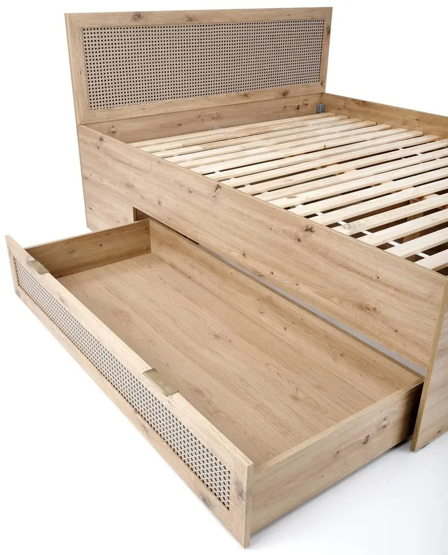 Кровать Halmar Borneo Loz 160x200 (Artisan Oak/Black)