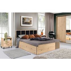 Pat Halmar CALI C16 cu mecanism de ridicare 160x200 (Artisan Oak/Black)