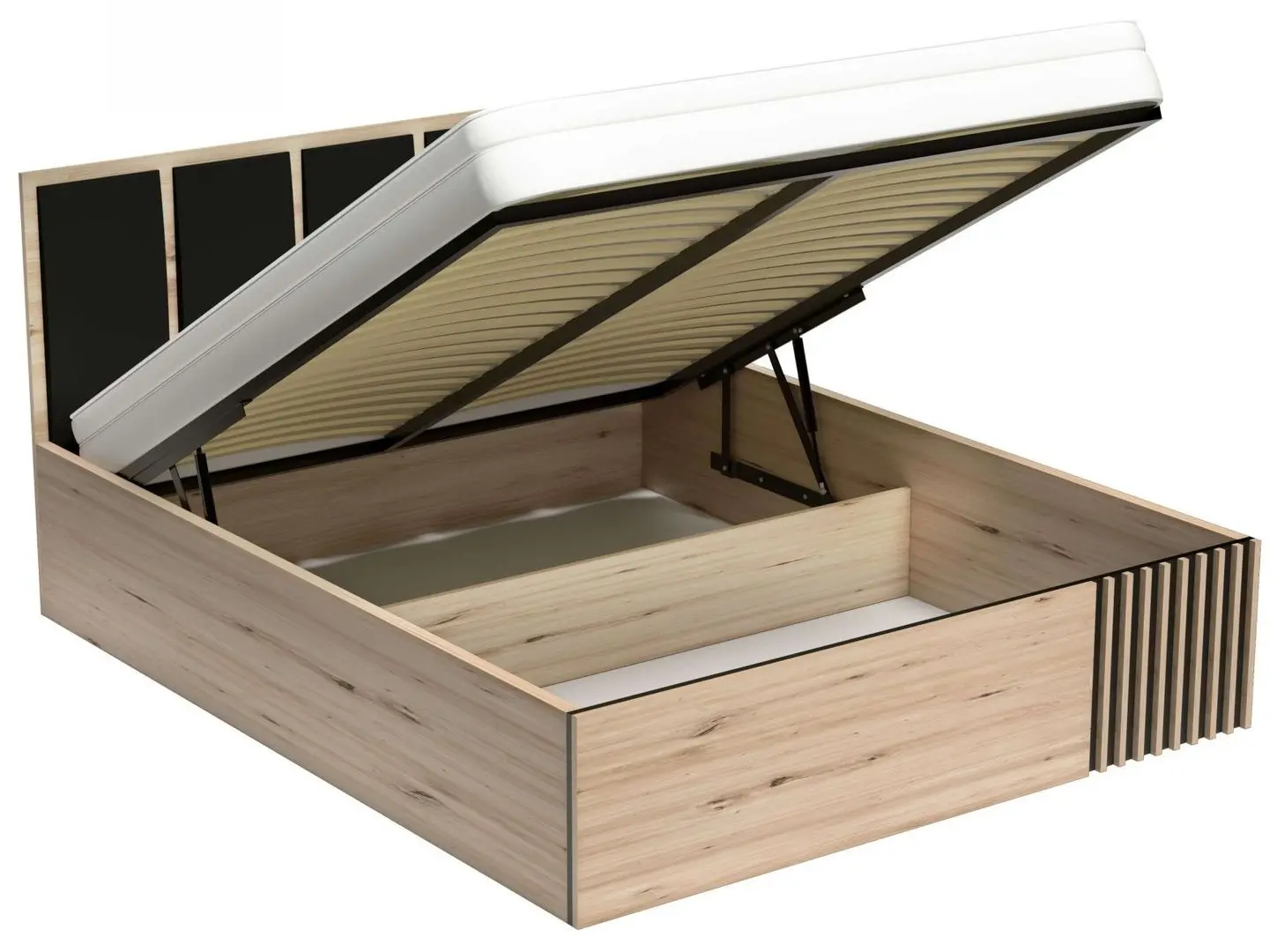 Pat Halmar CALI C16 cu mecanism de ridicare 160x200 (Artisan Oak/Black)