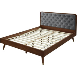 Кровать Halmar Cassidy 140x200 (Grey/Walnut) Thumb