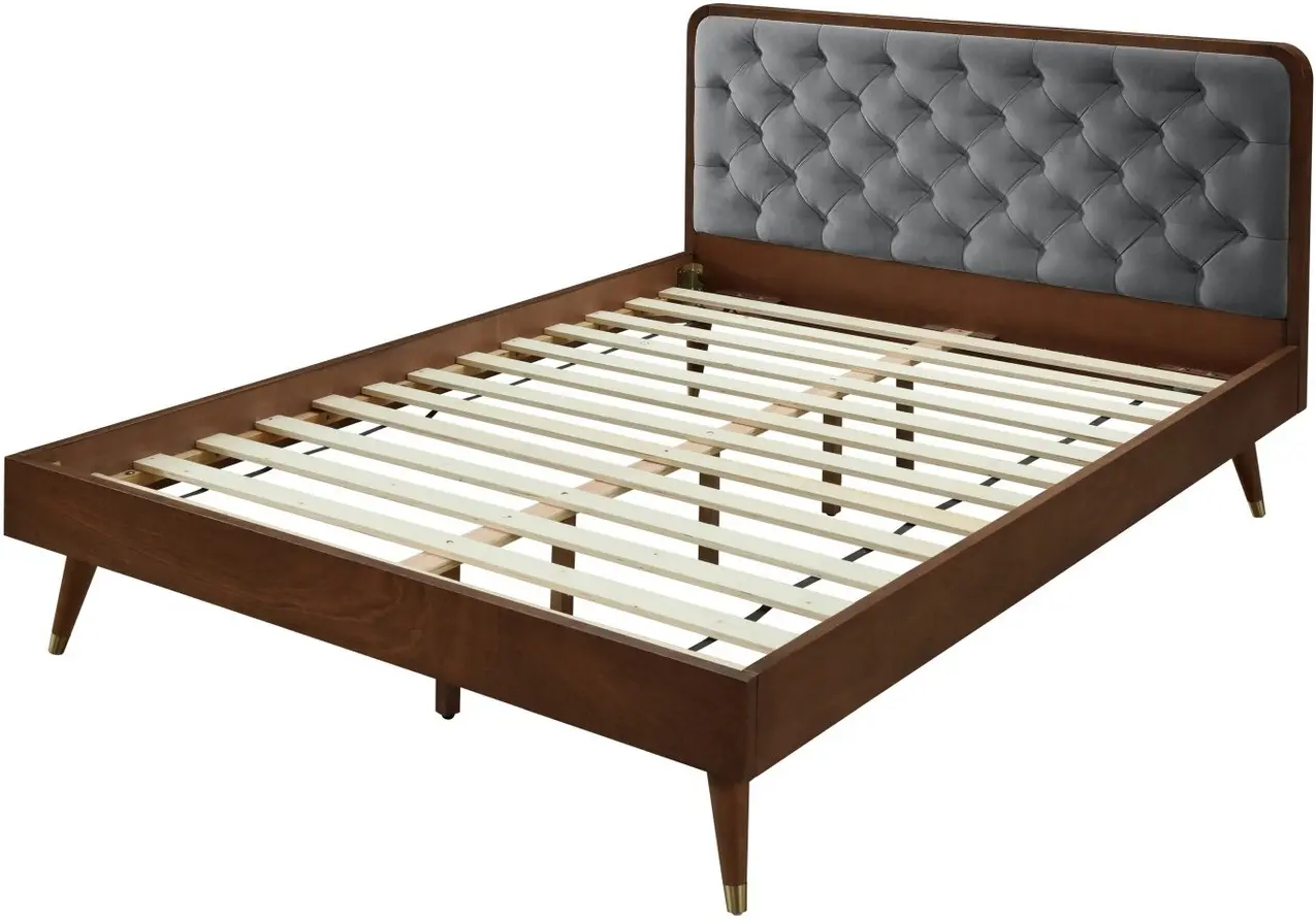 Кровать Halmar Cassidy 140x200 (Grey/Walnut) - 2